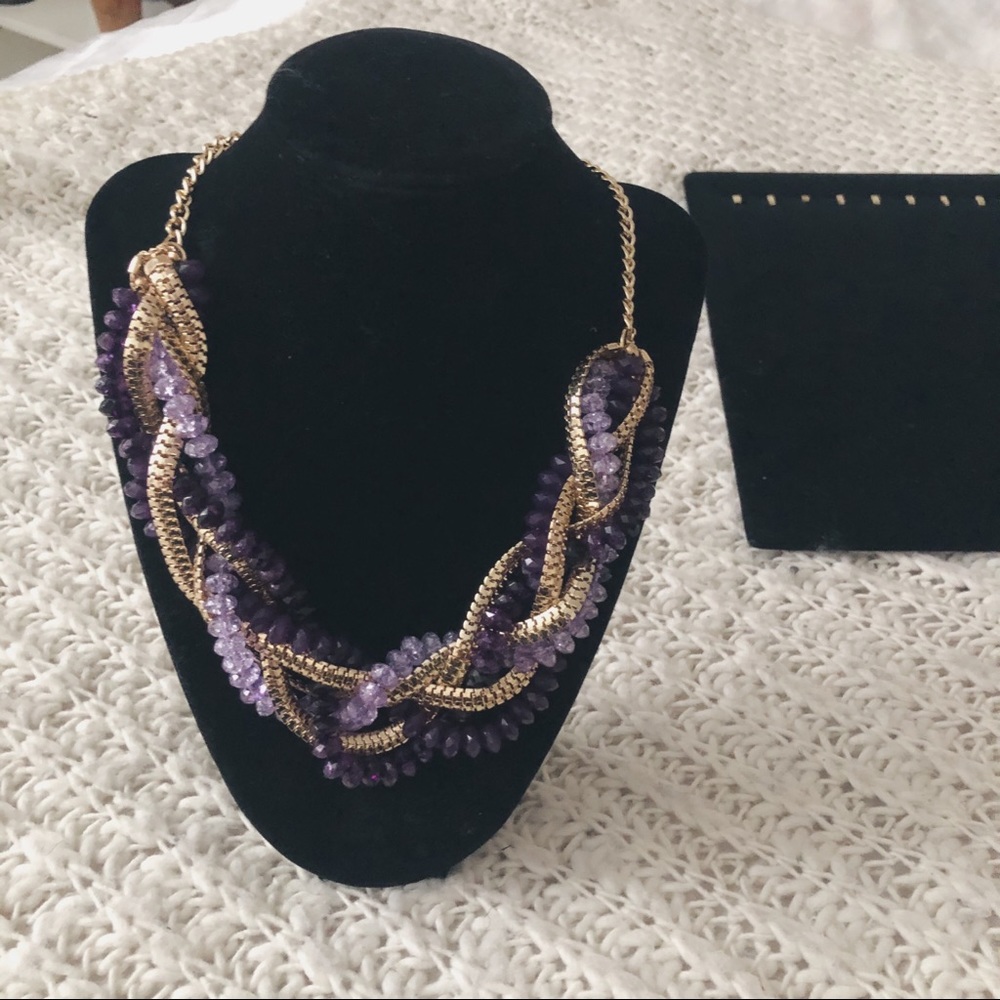 Light/Dark Purple Looped Necklace